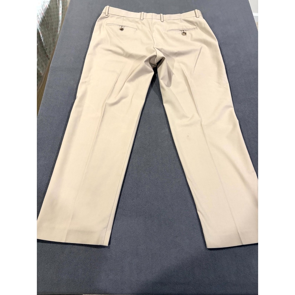 Axist Chino Pants Men 36x30 Beige Flat Front Mid Rise Straight Leg Slash Pockets - Picture 13 of 16